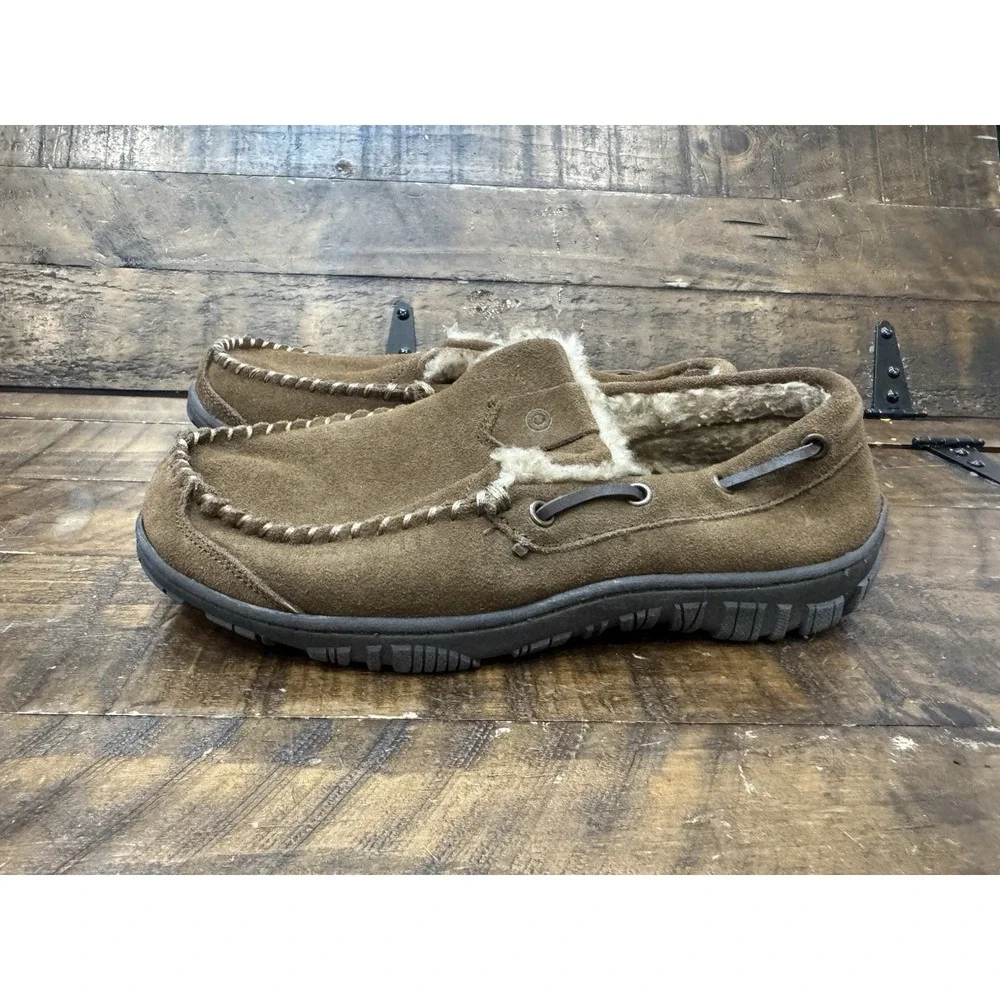 New CLARKS Men's HUDSON BAY II Slip-On Moccasin Shoes, TAUPE, 8M